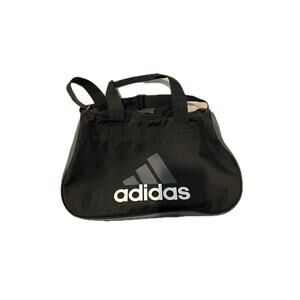 Adidas Defender Small 16"x10"x8" Black Gray Duffel Gym Bag